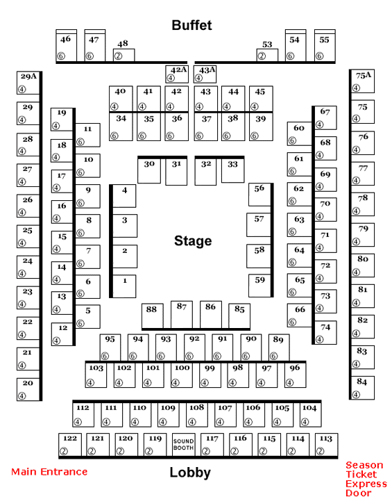 Stephen Foster Story Seating Chart